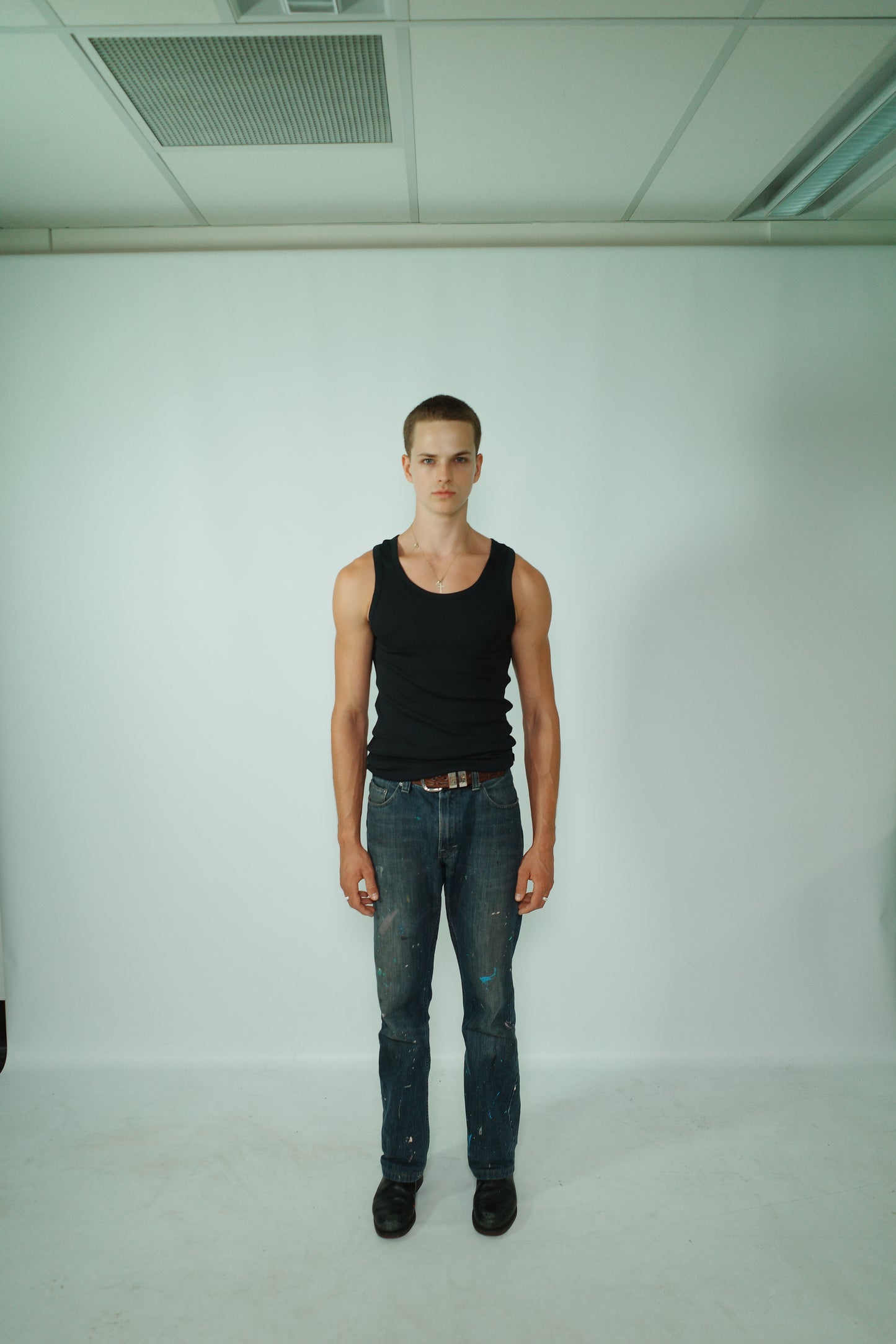 HELIOS SIGNATURE SINGLET - ONYX